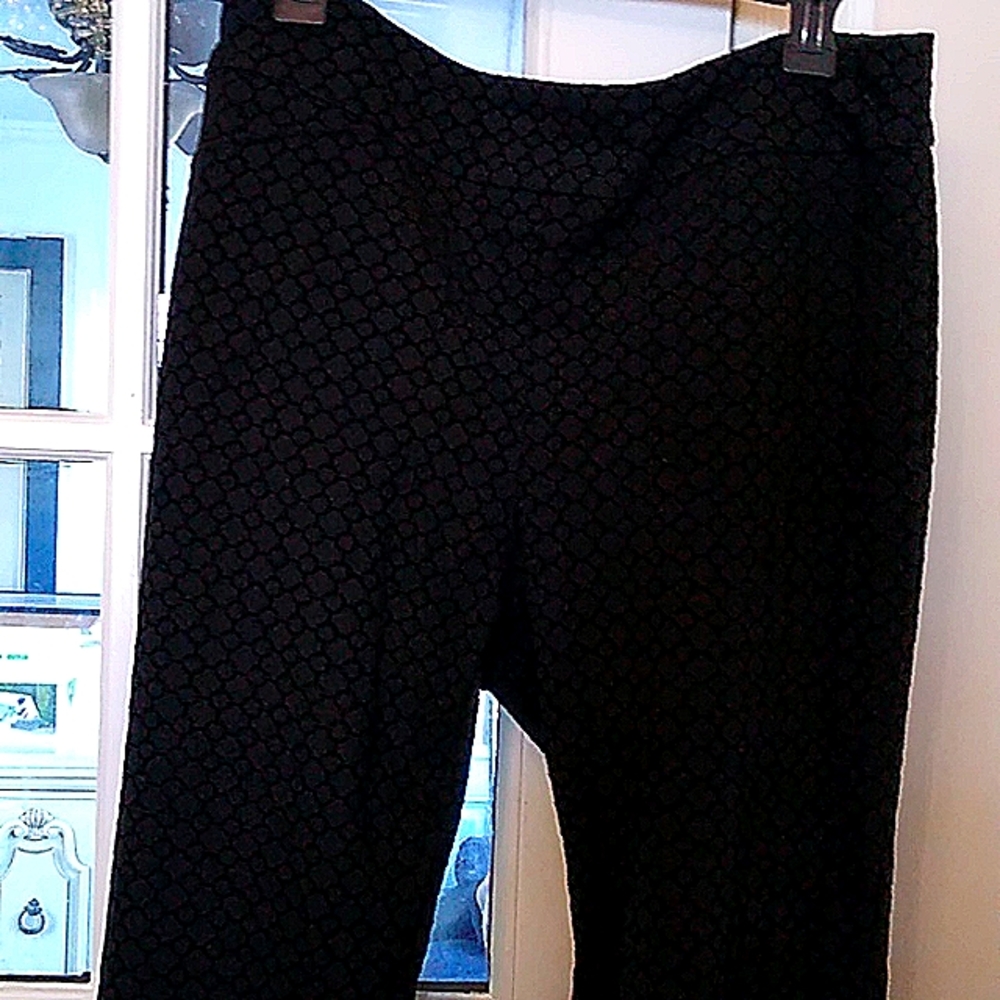 Size 16 black quilted slim fit pants